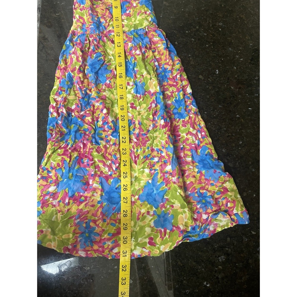 Natural Life Gigi Mini Dress Size M Scalloped Floral Boho Cottage Vacation Beach - Picture 8 of 10